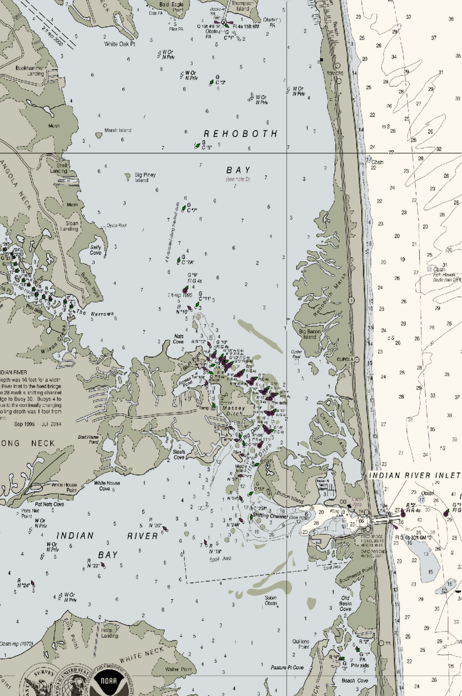 Rehoboth - Delaware - Nautical Chart