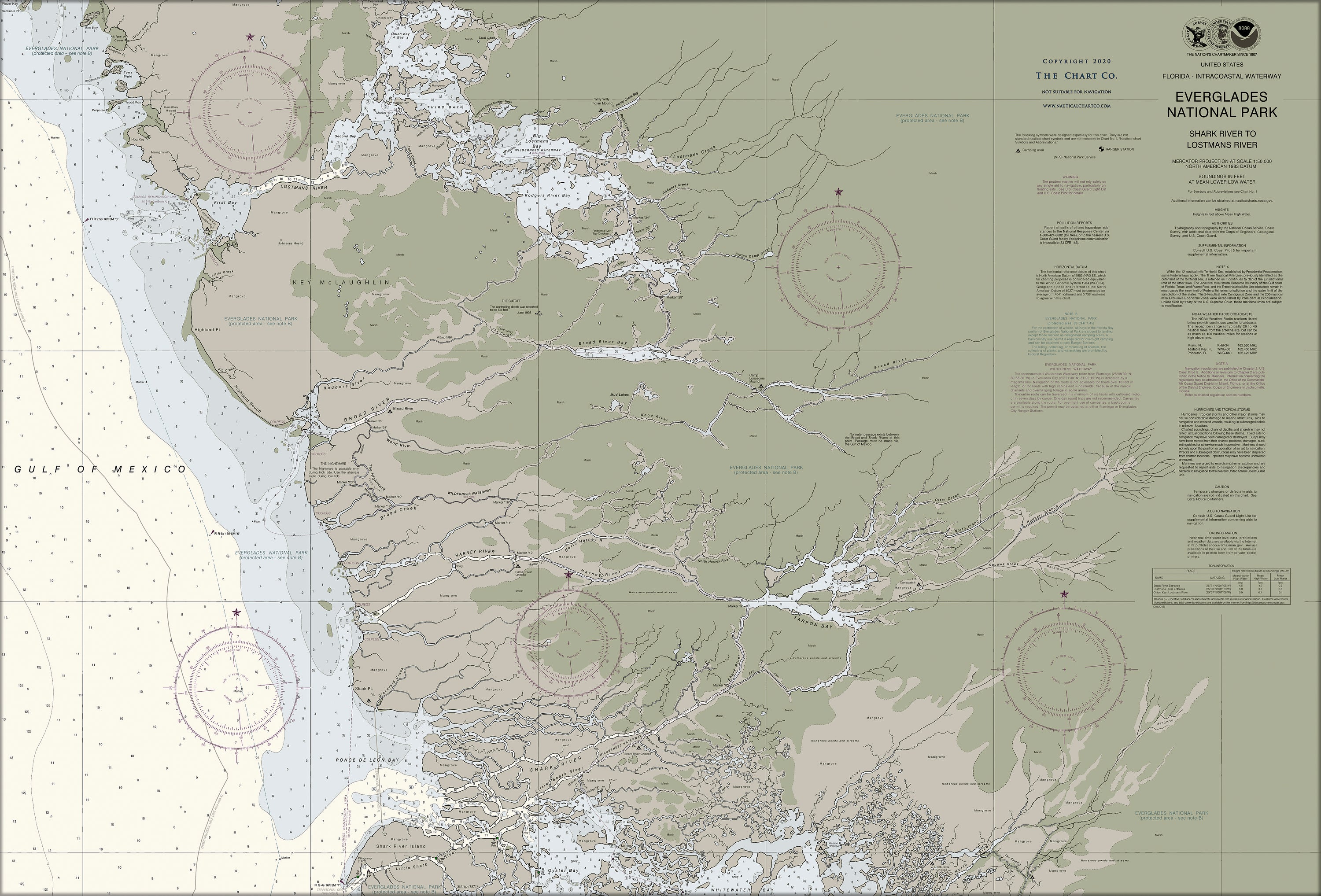 Florida Everglades Nautical Chart – The Nautical Chart Company