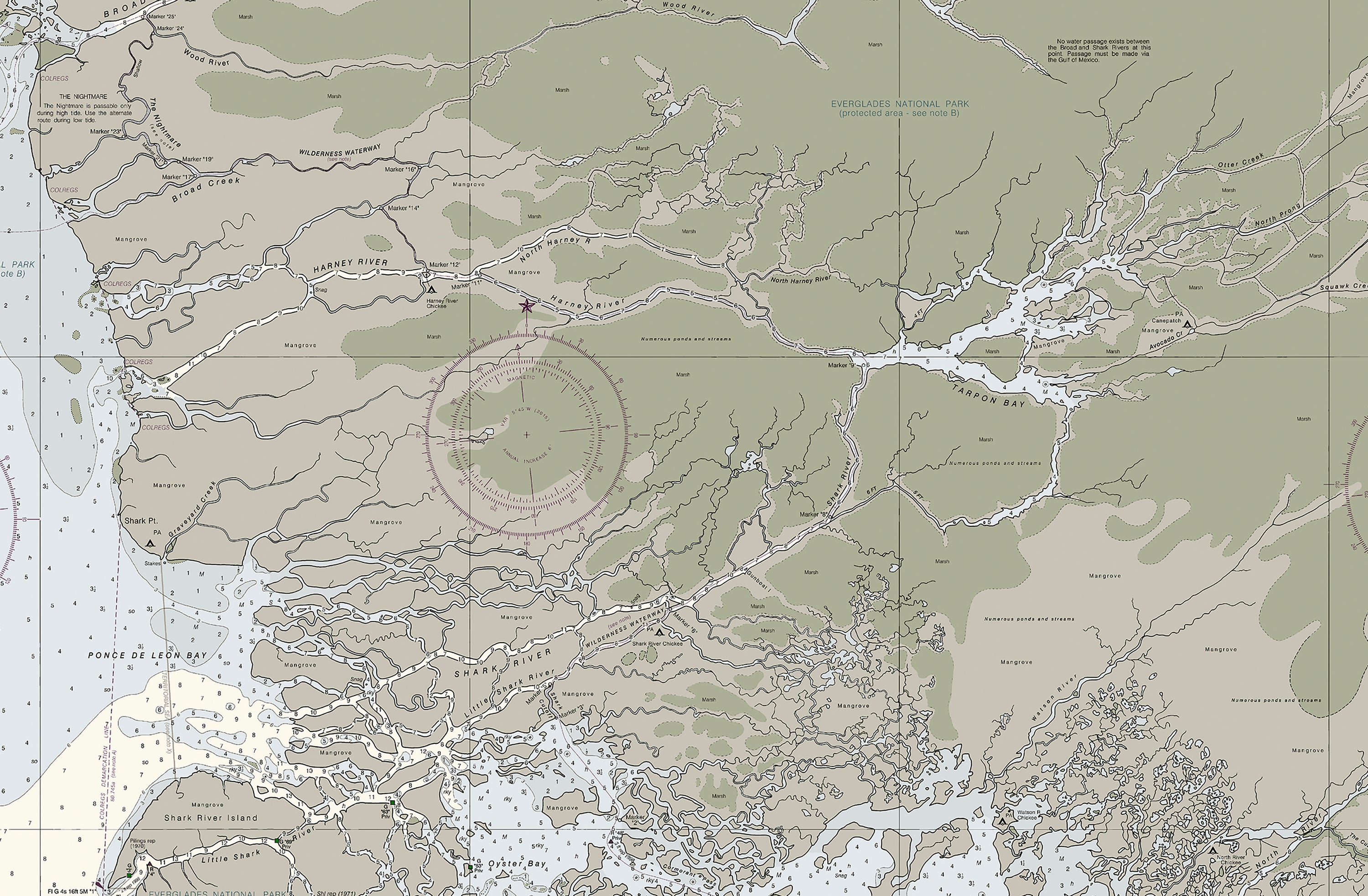 Florida Everglades Nautical Chart – The Nautical Chart Company