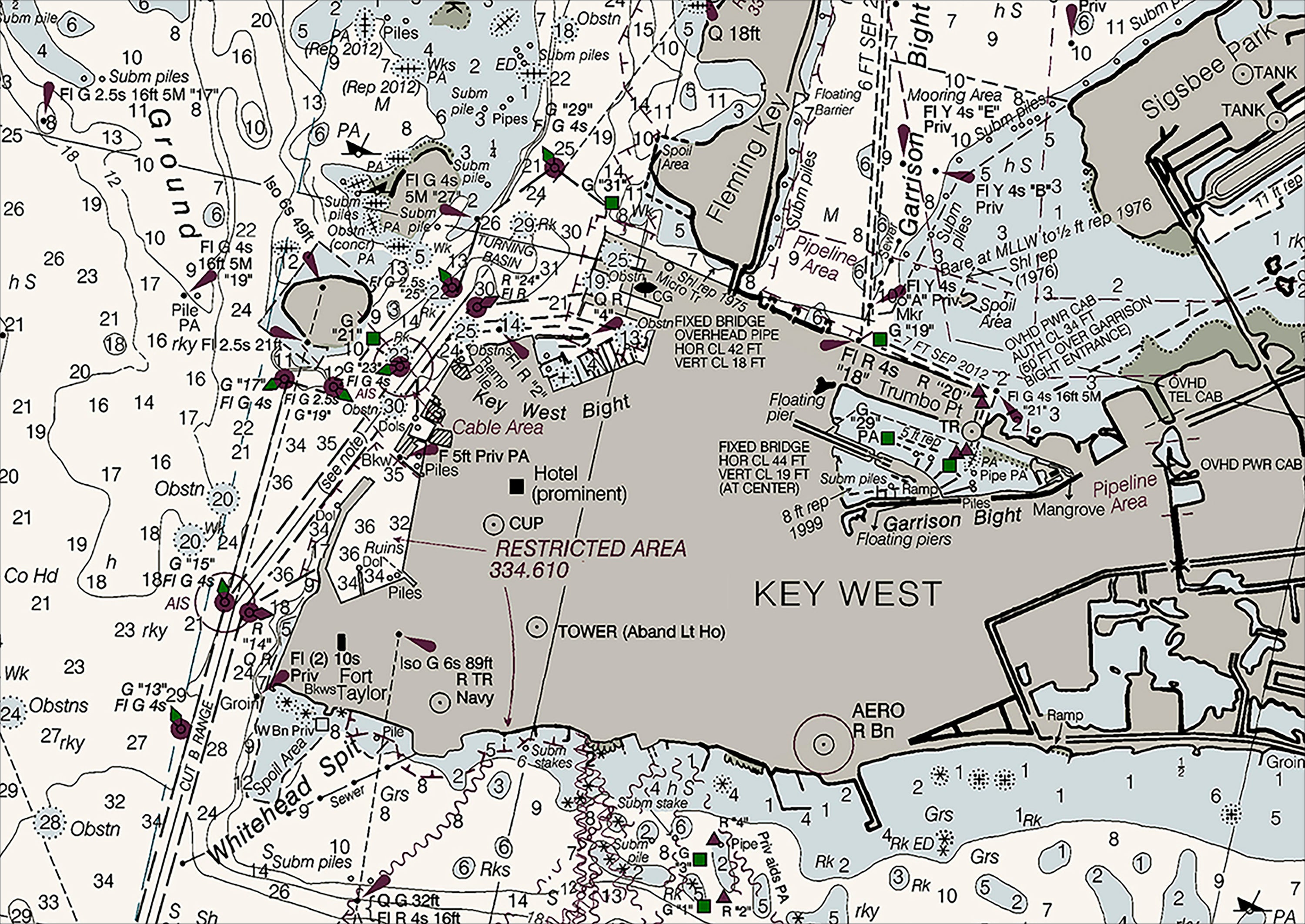 Key West Nautical Chart – The Nautical Chart Company